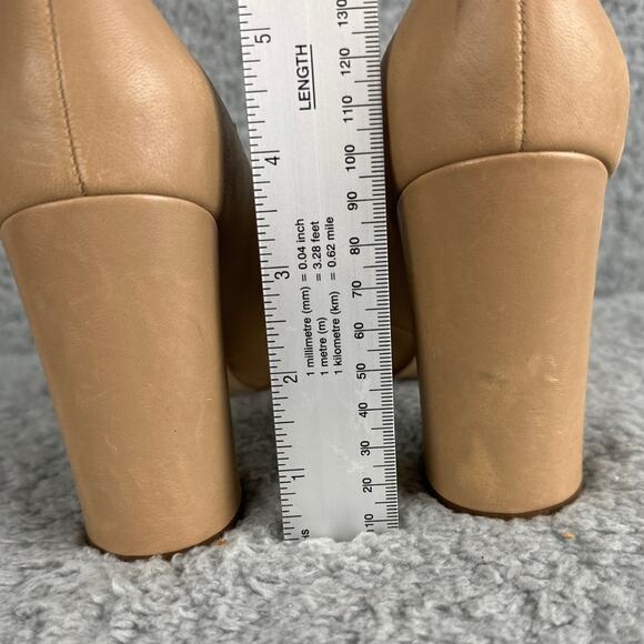 Sam Edelman Stillson Pumps Almond Toe Neutral Nude Size 8 Fall Winter Office - Picture 5 of 10
